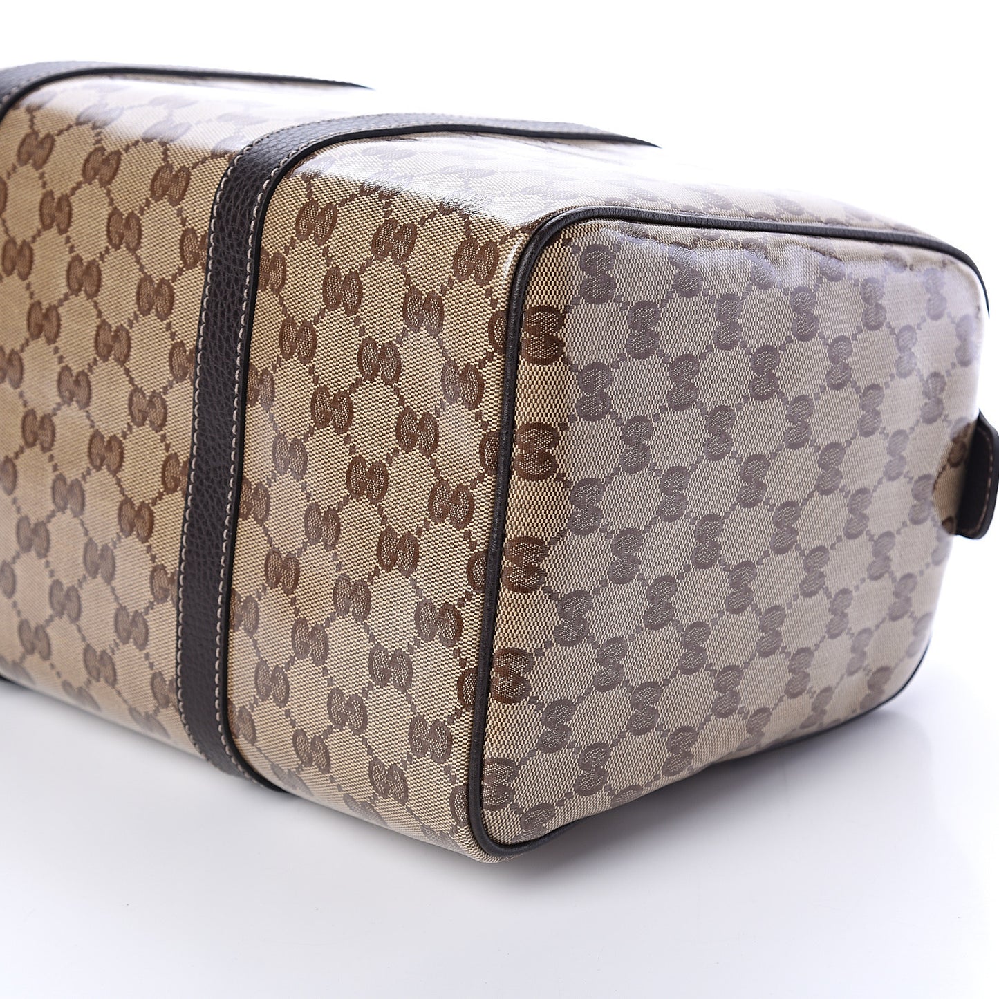 Crystal Monogram Medium Joy Boston Dark Brown