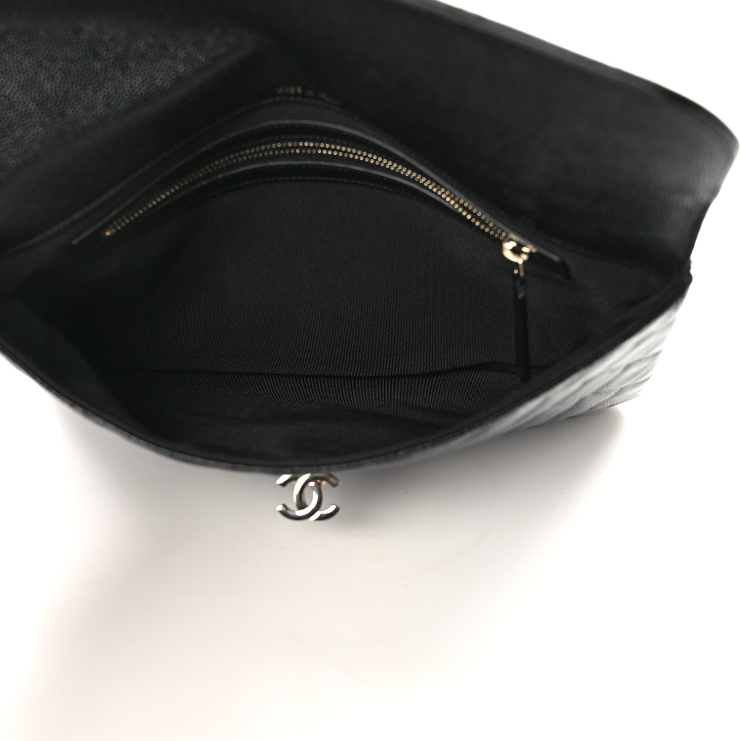 Chanel Caviar Quilted Medium Golden Class Pouch Black 5 of 9