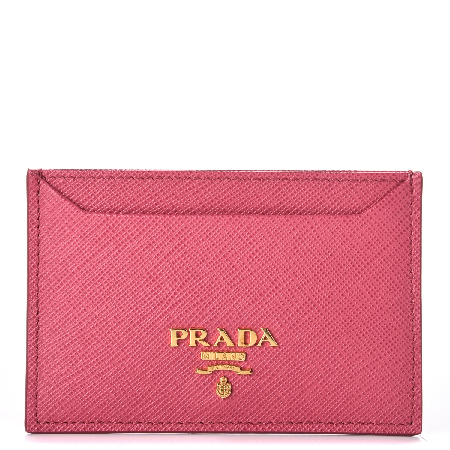 Prada Saffiano Metal Card Case Peonia 1 of 8