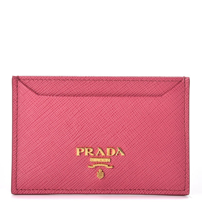 Prada Saffiano Metal Card Case Peonia 1 of 8