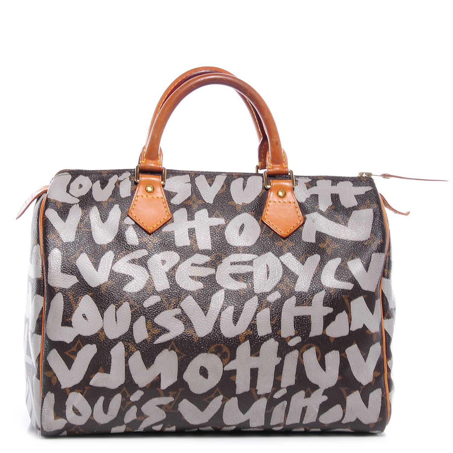 Louis Vuitton Monogram Graffiti Speedy 30 Silver 1 of 8