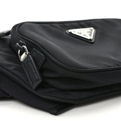 Prada Tessuto Nylon Saffiano Belt Bag Black 8 of 11