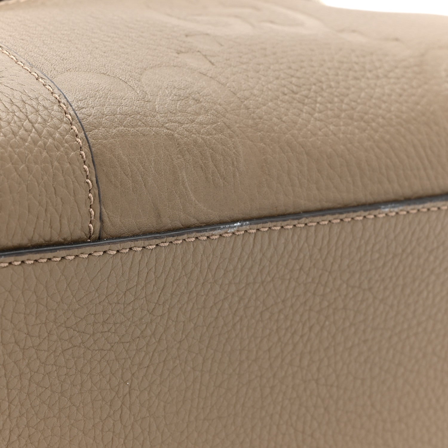 Gucci Piuma Calfskin Jumbo GG Embossed Small Toiletry Case Good Taupe 10 of 10