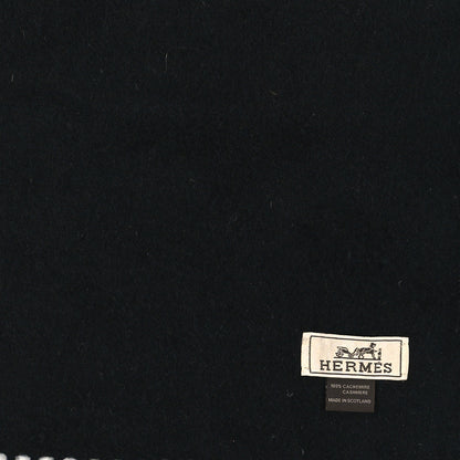 Hermes Cashmere Fringe Stole Black 3 of 3
