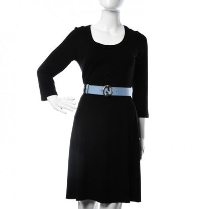 Gucci Dollar Calfskin 1973 Reversible Belt 95 38 Black Mineral Blue 2 of 7