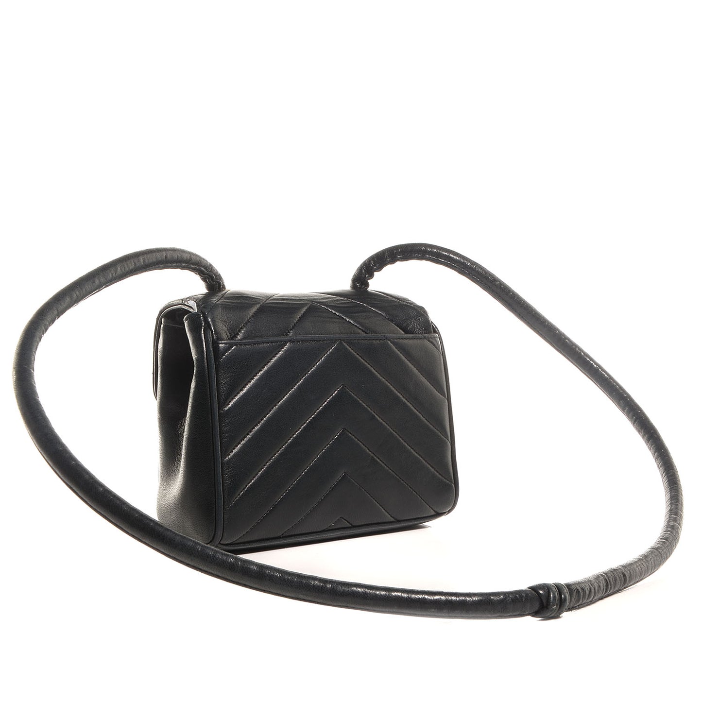 Lambskin Chevron Small Flap Black
