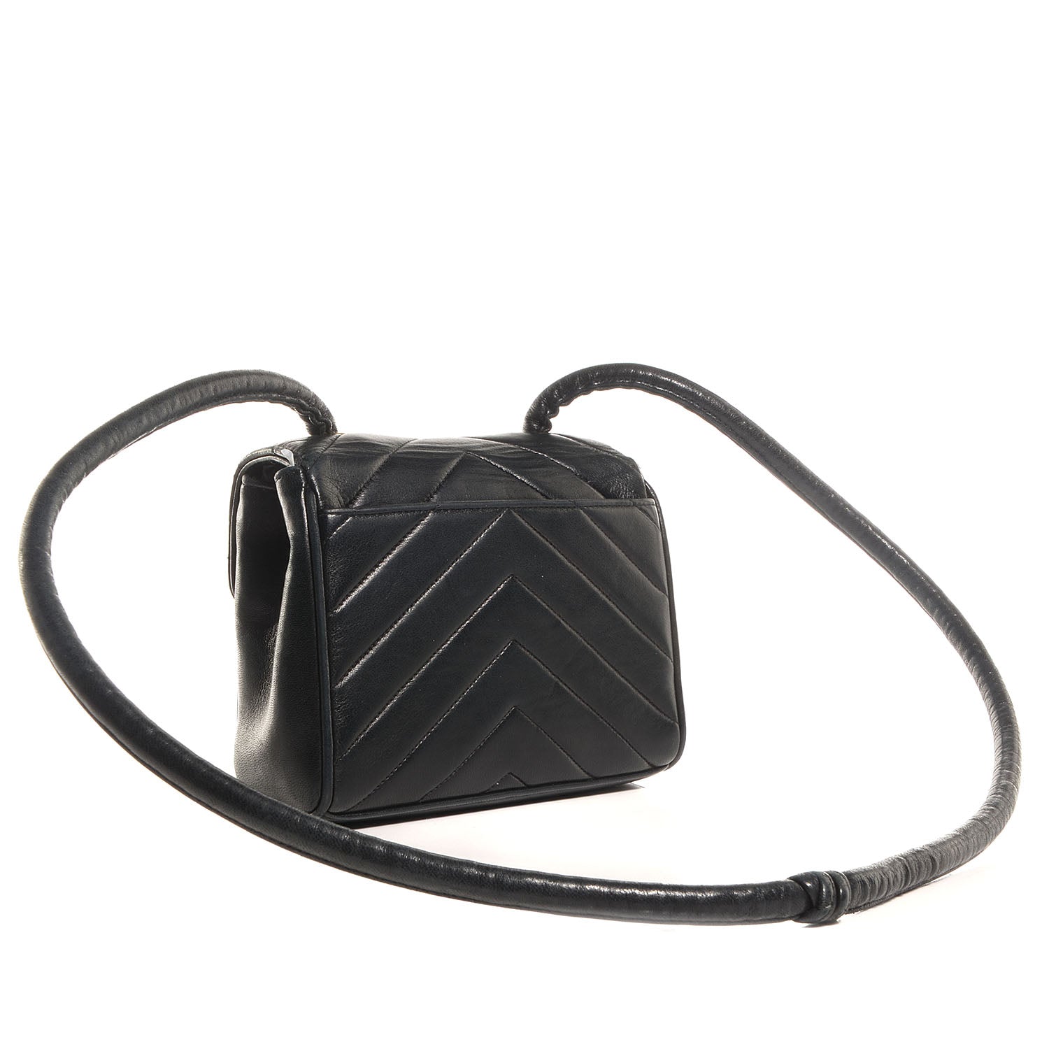 Chanel Lambskin Chevron Small Flap Black 3 of 9