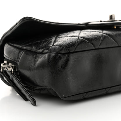 Chanel Glazed Calfskin Quilted Medium Duo Color Flap Black 9 of 11