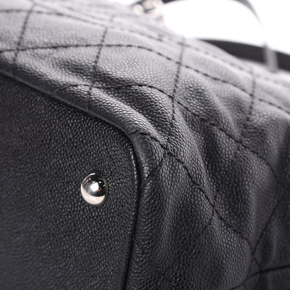 Chanel Grained Calfskin Quilted Small Daily Shopping Tote Black 10 of 14