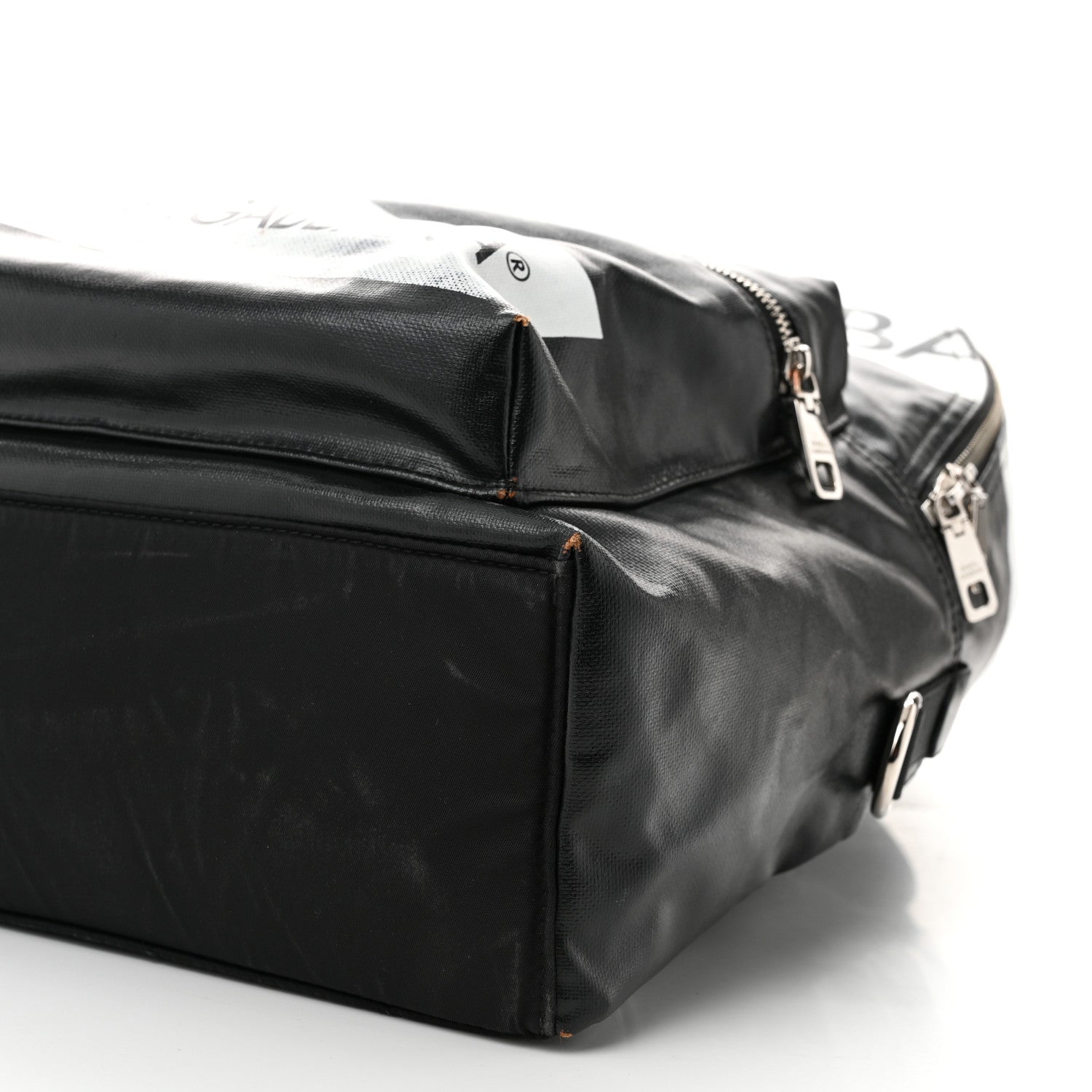 Dolce & Gabbana Calfskin Coated Canvas Vulcano Backpack Black 9 of 12