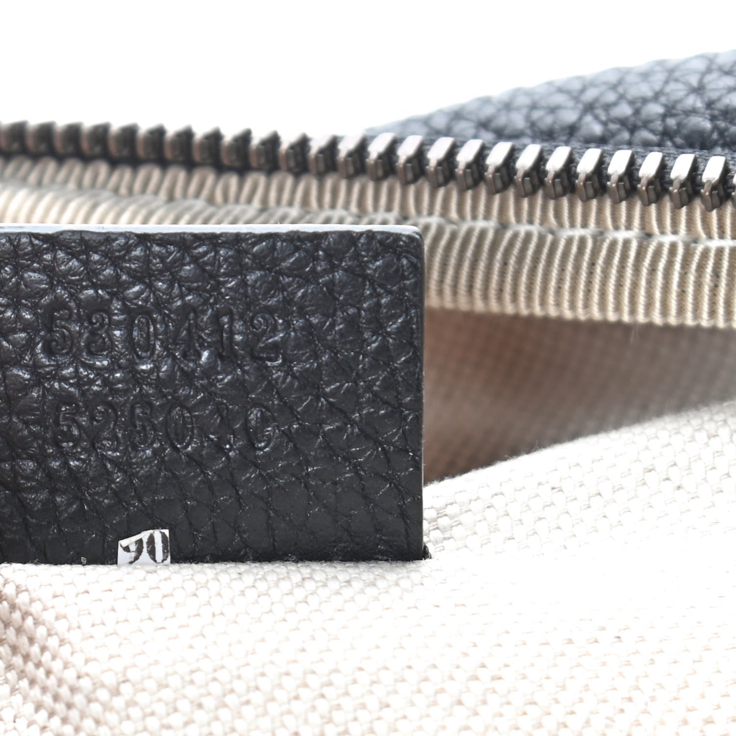 Gucci Grained Calfskin Logo Belt Bag Black 8 of 8