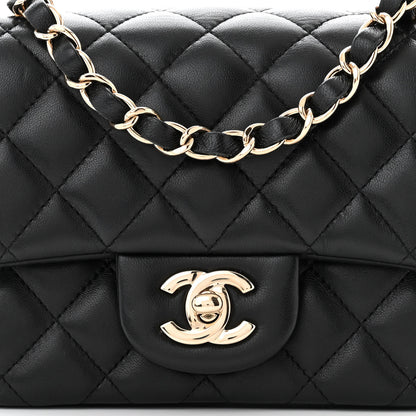 Chanel Lambskin Quilted Mini Square Flap Black 8 of 11