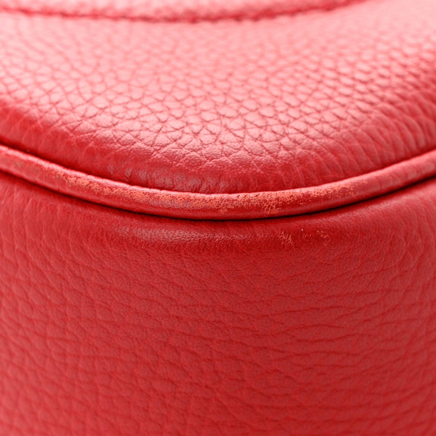 Pebbled Calfskin Small Soho Disco Bag Tabasco Red