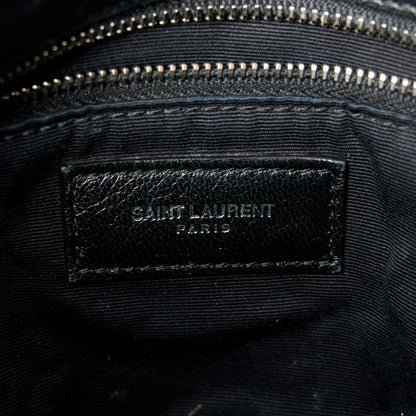 Saint Laurent Lambskin Quilted Small Loulou Puffer Monogram Chain Satchel Black 7 of 11