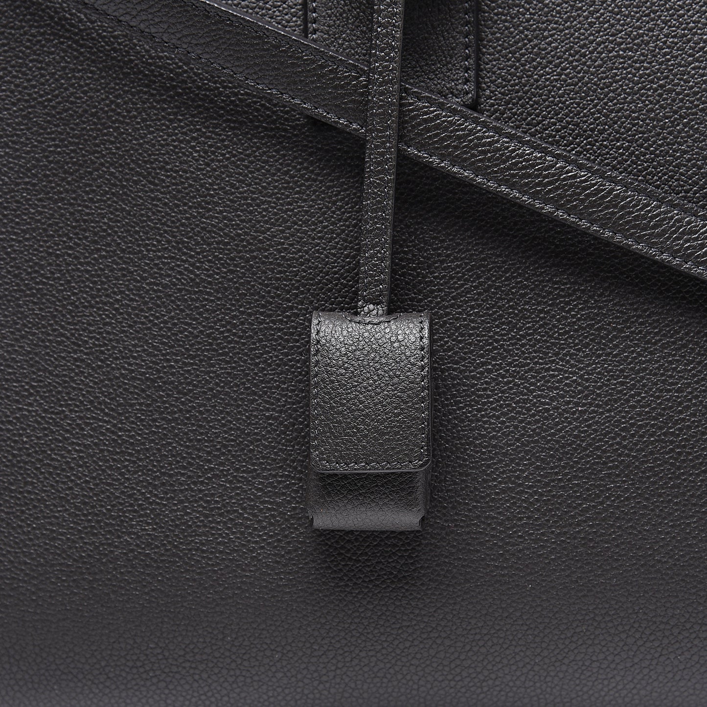 Grained Calfskin Small Sac De Jour Coal