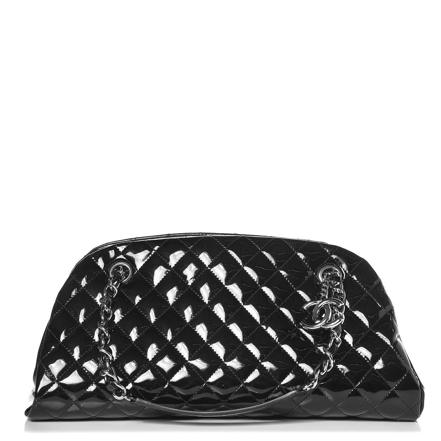 Chanel Patent Quilted Medium Just Mademoiselle Black 1 of 7