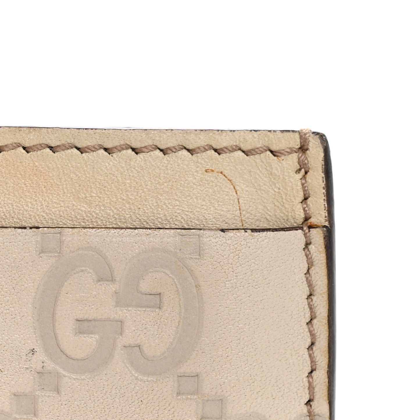 Guccissima Card Holder White