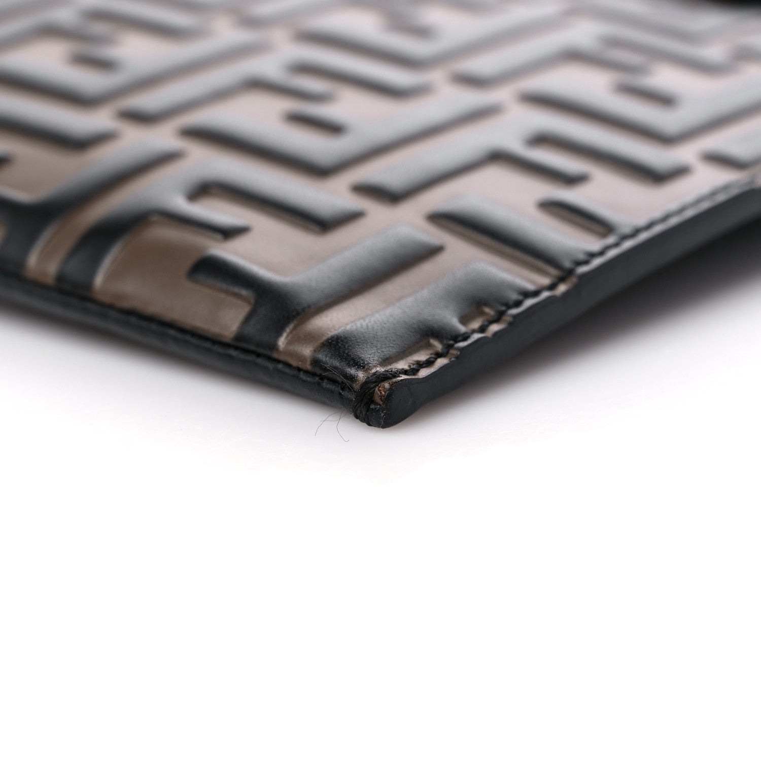 Fendi Vitello Century Bi-Color FF 1974 Embossed Messenger Maya Black 9 of 9