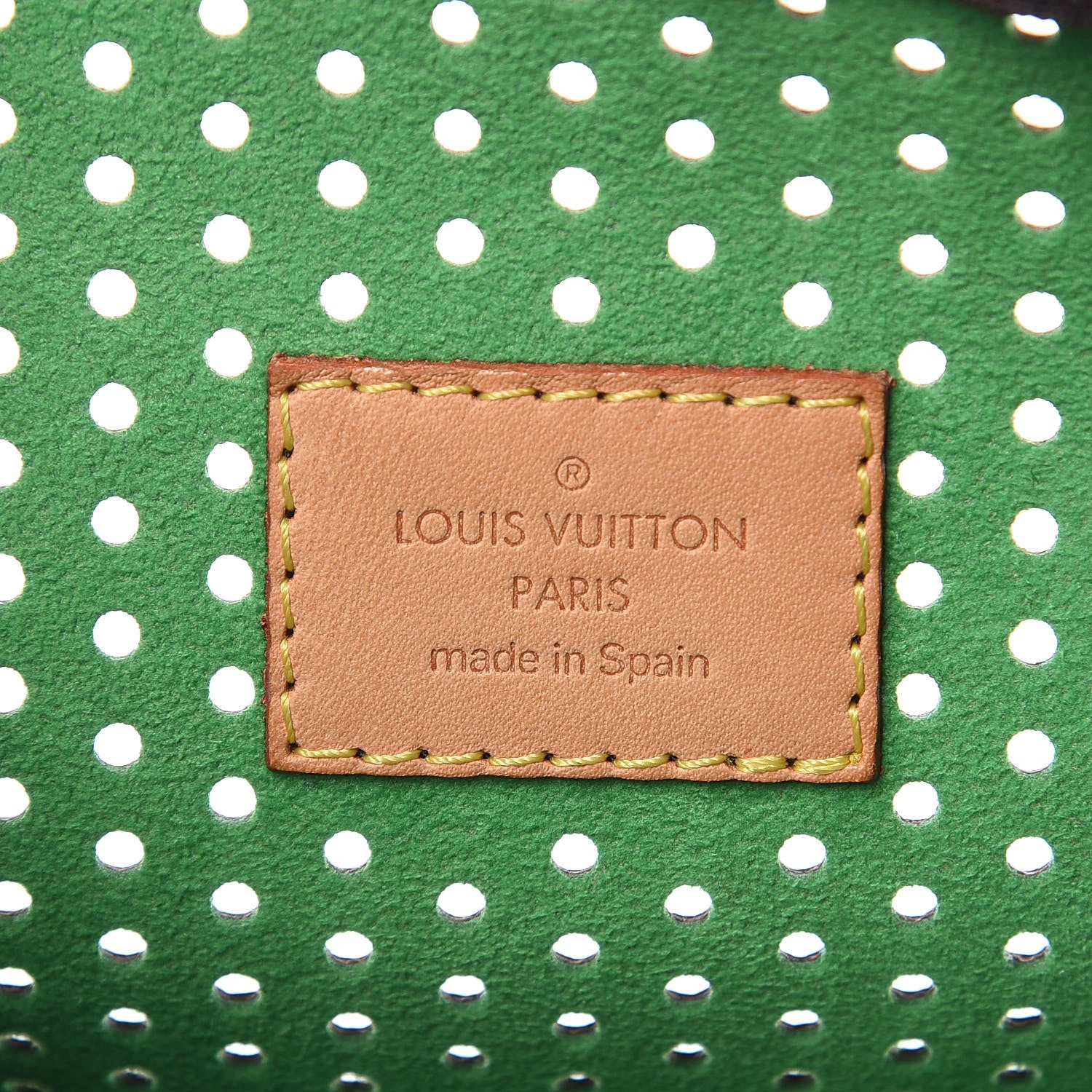 Louis Vuitton Monogram Perforated Pochette Accessories Bag Green 6 of 11