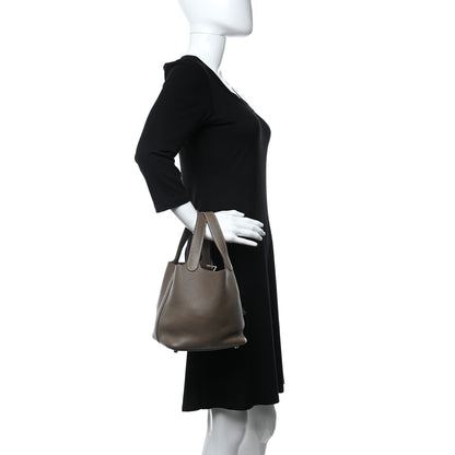 Hermes Taurillon Clemence Picotin Lock 18 PM Etoupe 2 of 9