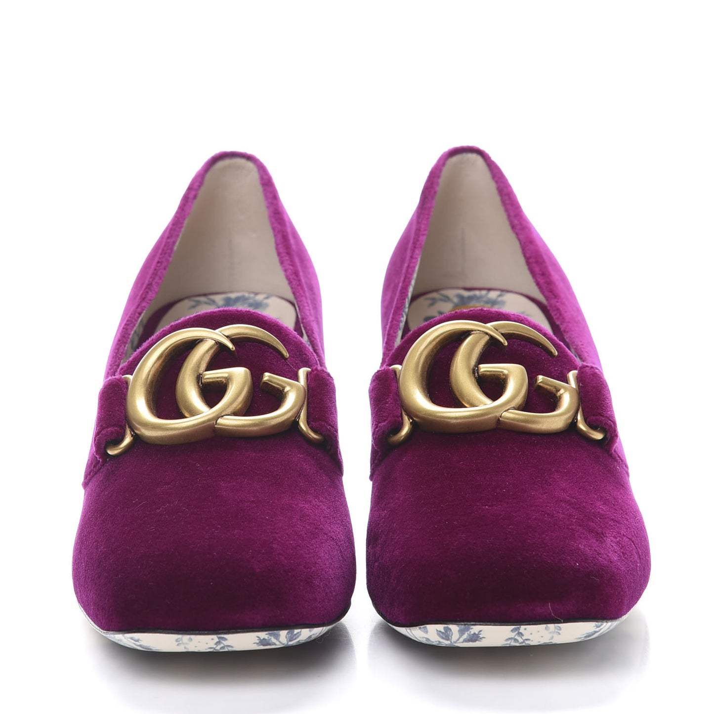 Softy Velvet GG Victoire 55mm Loafer Pumps 38 Fucsia