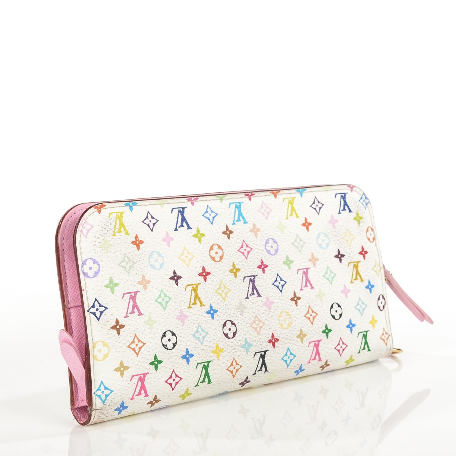 Louis Vuitton Monogram Multicolor Insolite Wallet White Litchi 4 of 10