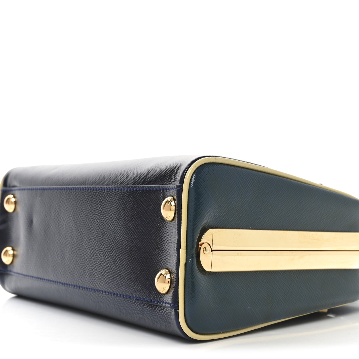 Saffiano Vernice Pyramid Bag Royal Azzurr