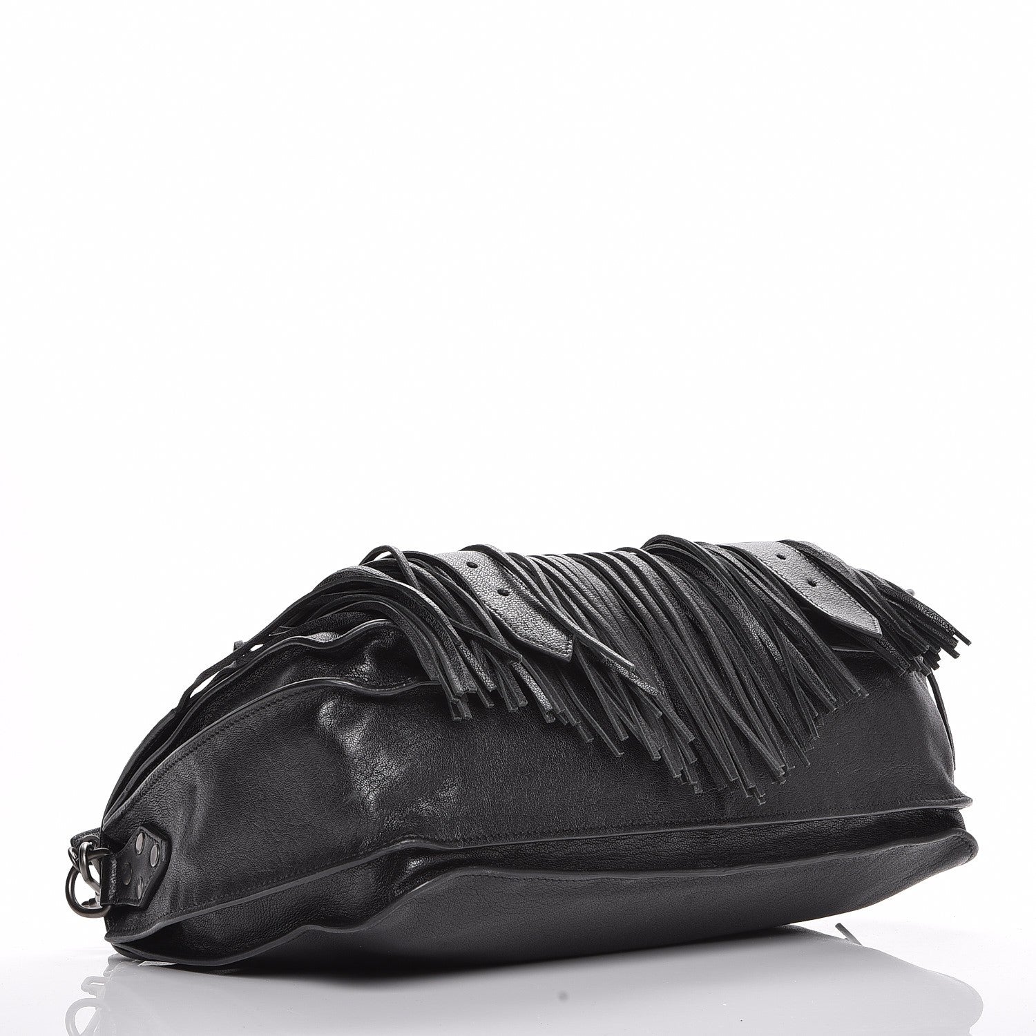 Proenza Schouler Lambskin Fringe Medium PS1 Satchel Black 4 of 8