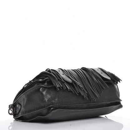 Proenza Schouler Lambskin Fringe Medium PS1 Satchel Black 4 of 8