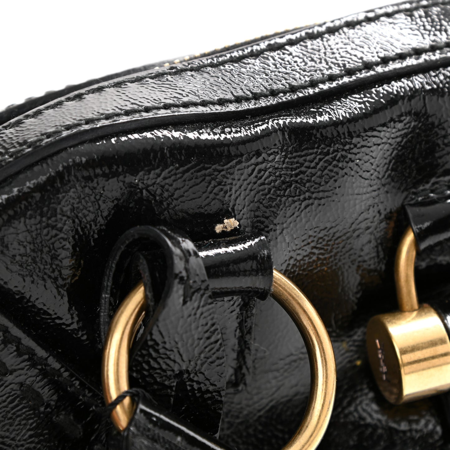 Textured Patent Calfskin Medium Muse Black