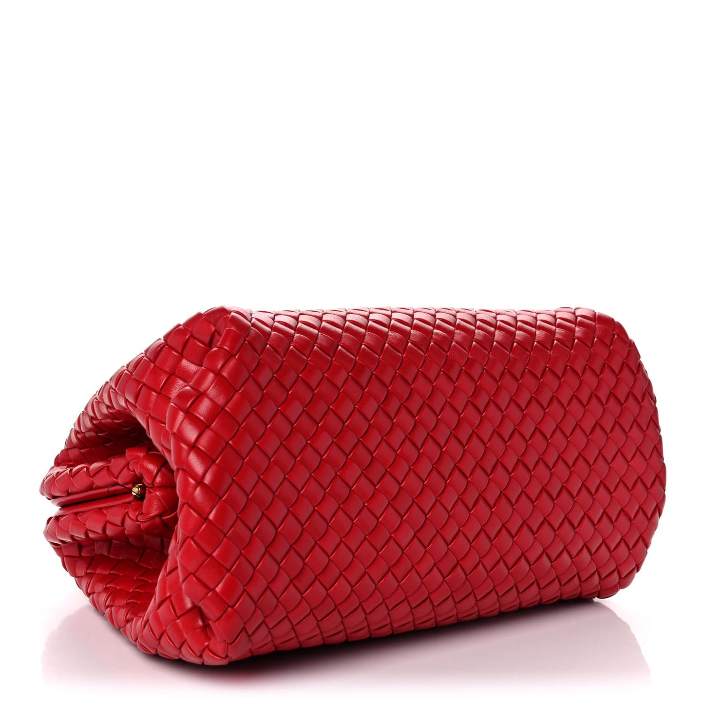 Nappa Intrecciato Padded Clutch Red