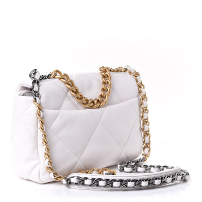Chanel Lambskin Quilted Medium Chanel 19 Flap White 2 of 5
