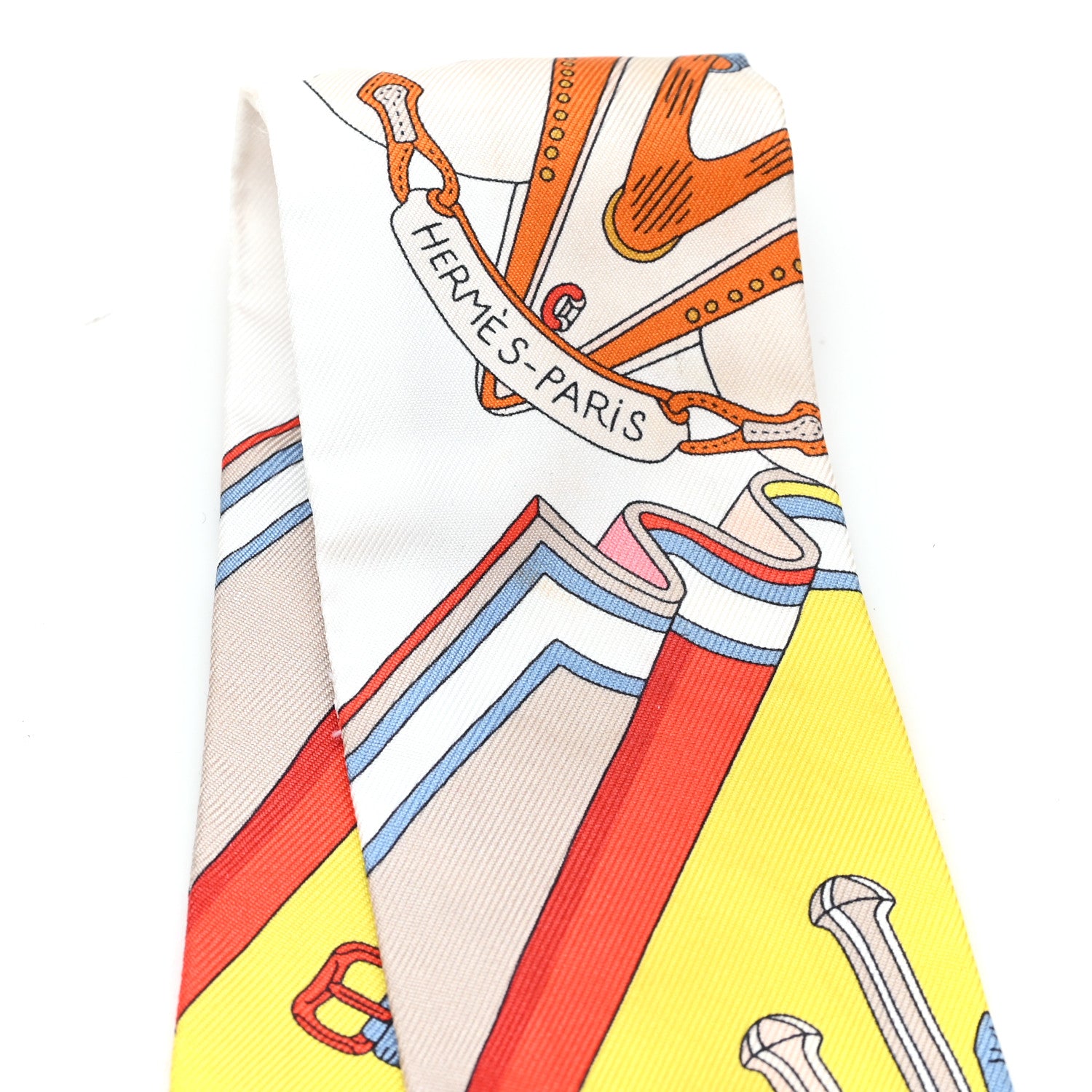 Hermes Silk Bouquets Selliers Twilly Jaune Vif Rouge Multicolor 4 of 4