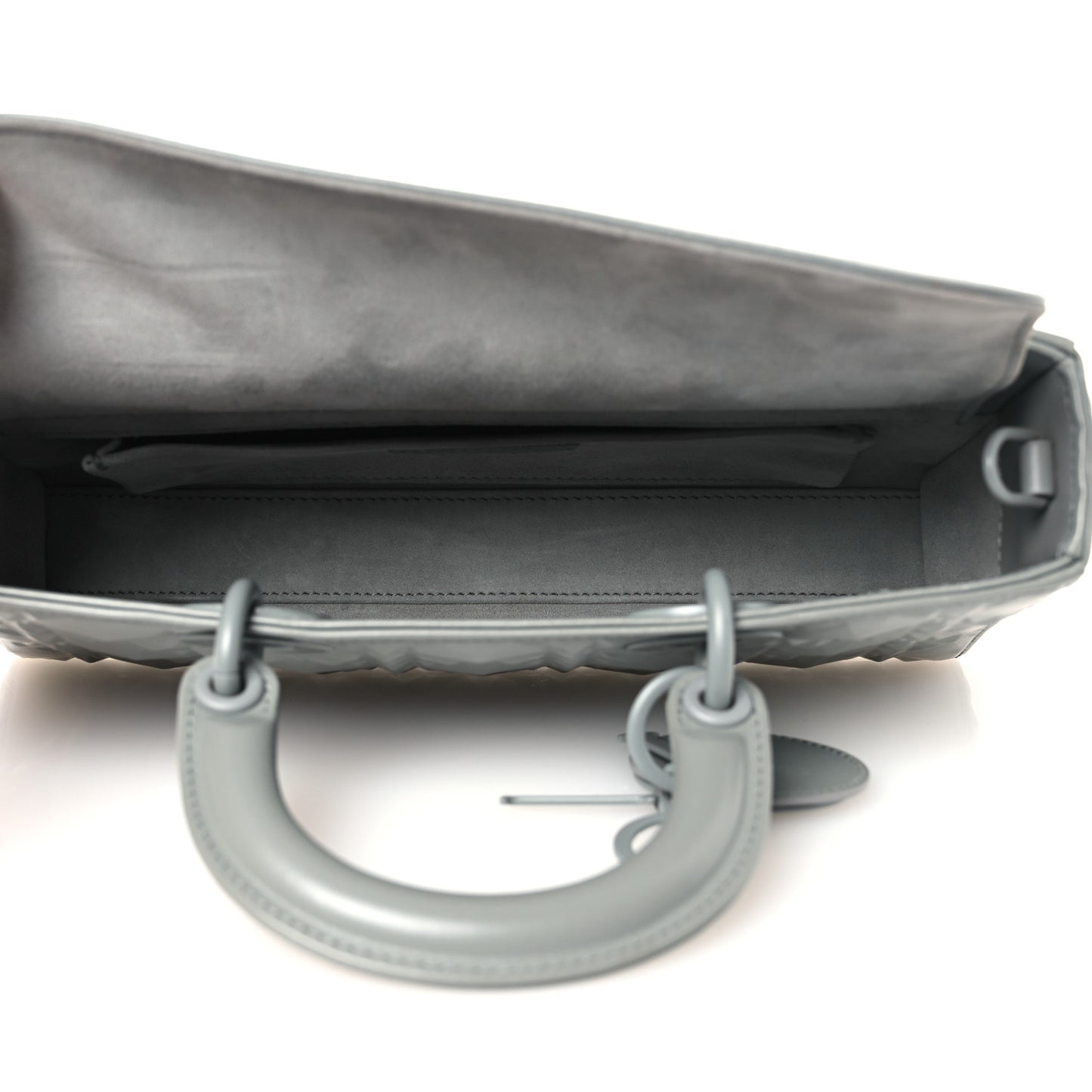 Calfskin Cannage Diamond Medium Lady D-Joy Grey