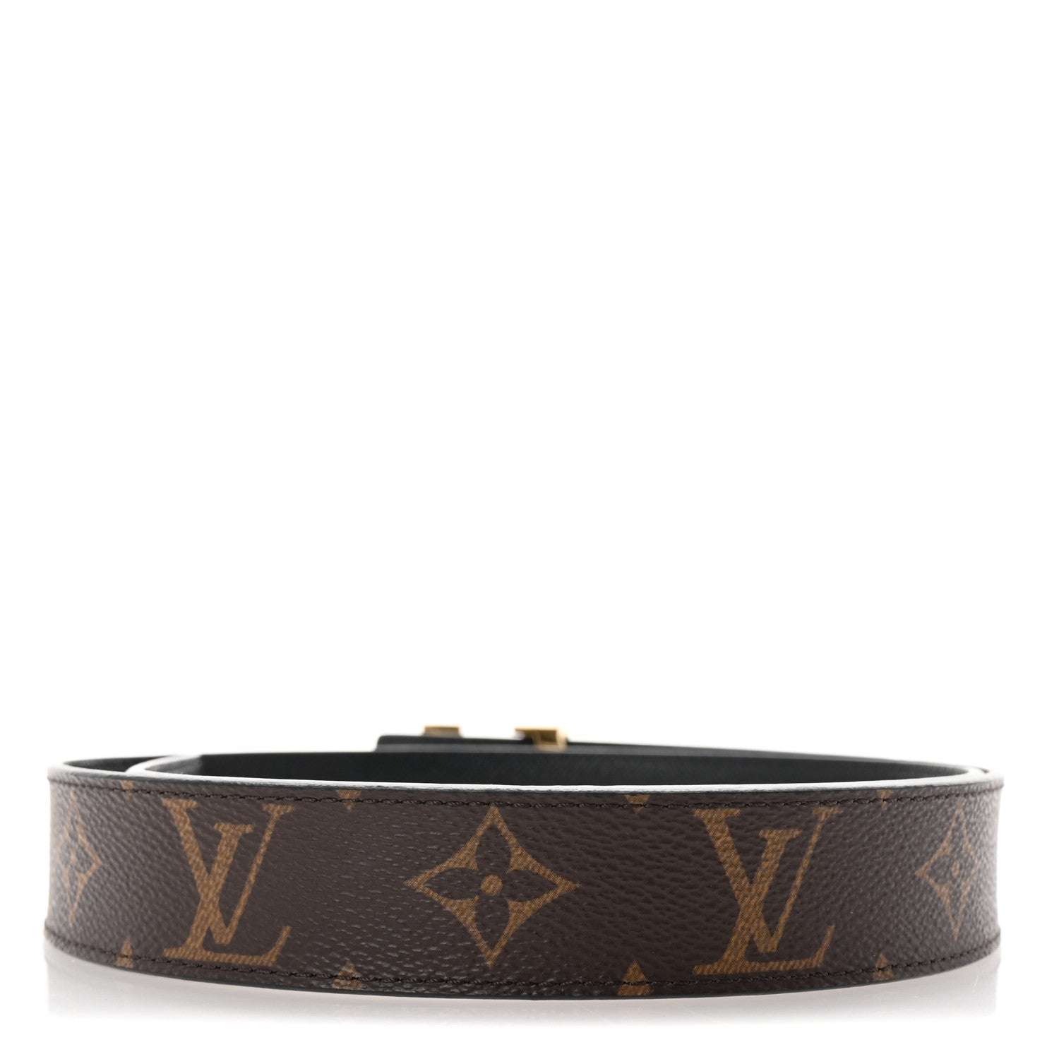 Louis Vuitton Calfskin Monogram 30mm LV Initiales Reversible Belt 80 32 Black 2 of 6