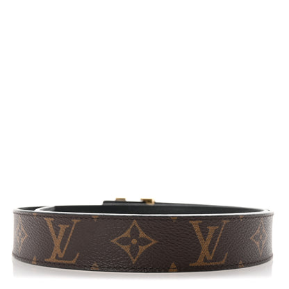 Louis Vuitton Calfskin Monogram 30mm LV Initiales Reversible Belt 80 32 Black 2 of 6