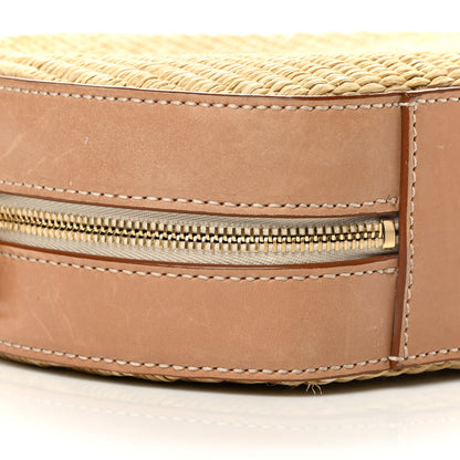 Saint Laurent Raffia Calfskin Small Mica Bag Natural Brown Gold 9 of 15