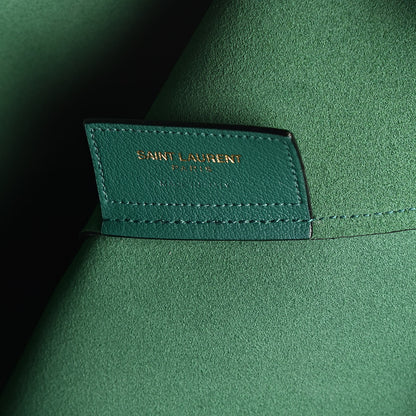 Saint Laurent Calfskin Large Shopping Tote Emerald Green 7 of 10