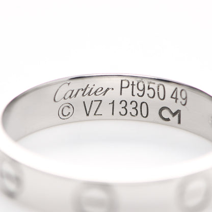 Cartier Platinum 3.5mm LOVE Wedding Band Ring 49 4.75 4 of 6