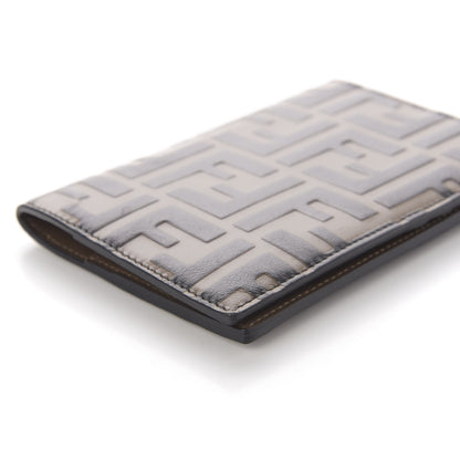 Fendi Vitello Soft Bi-Color FF 1974 Embossed Passport Cover Maya Black 8 of 8