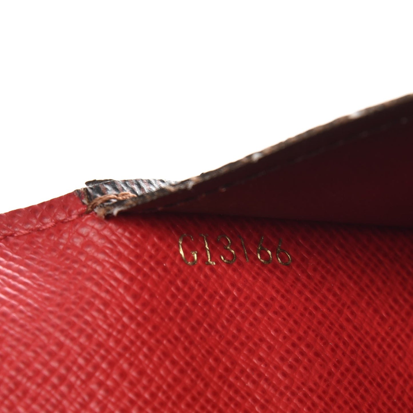 Damier Ebene Josephine Wallet Red