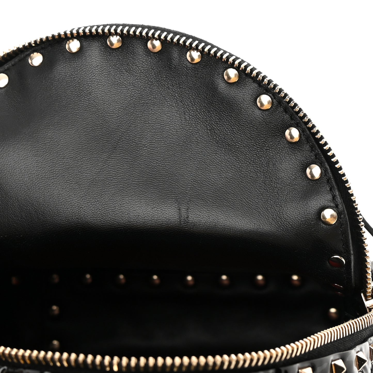 Patent Quilted Mini Rockstud Backpack Black