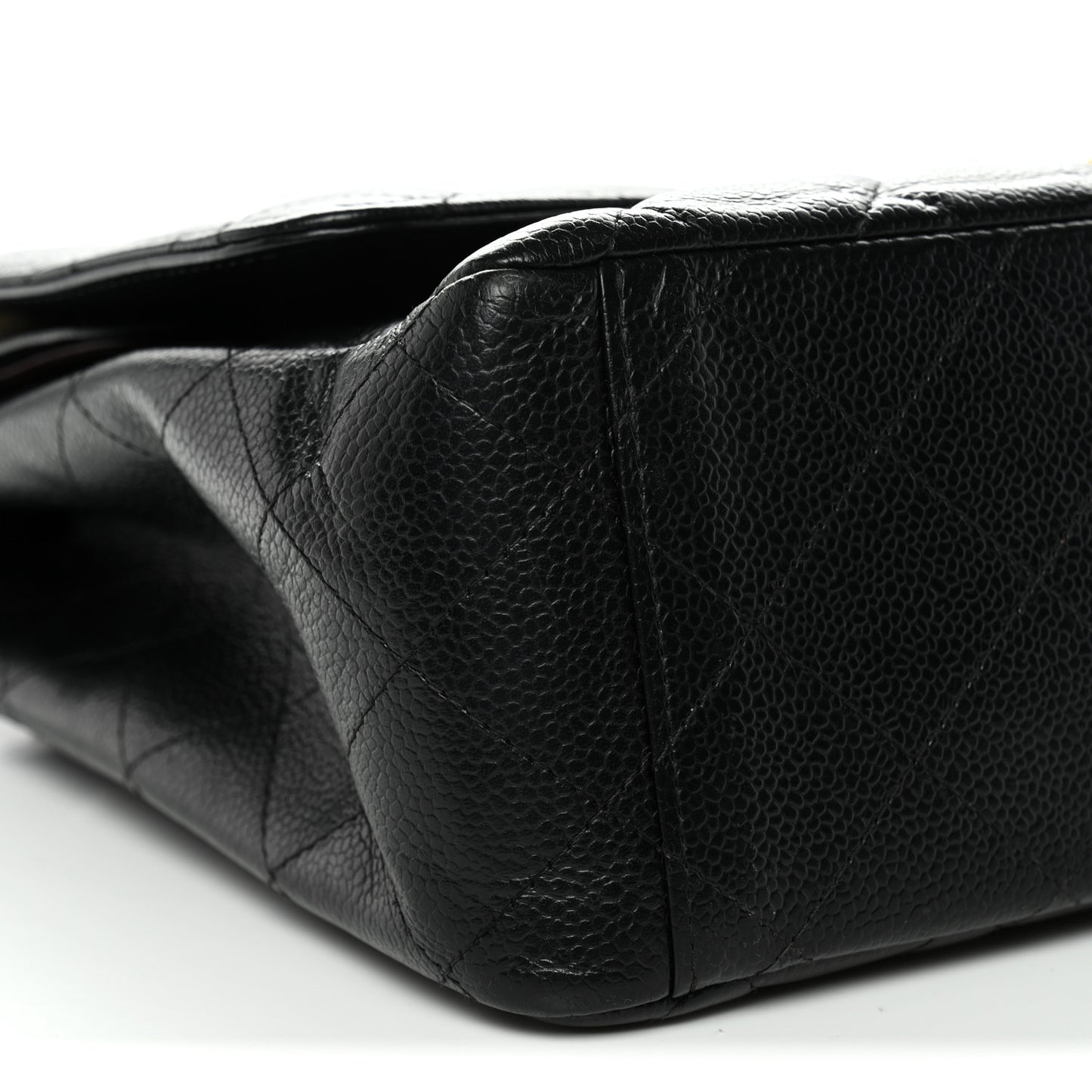 Caviar Quilted Maxi Double Flap Black