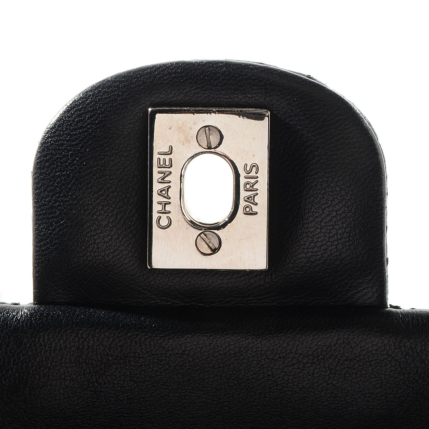 Lambskin Perforated Mini Flap Bag Black