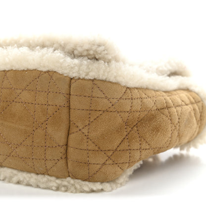 Christian Dior Shearling Cannage Large Caro Bag Camel 9 of 10