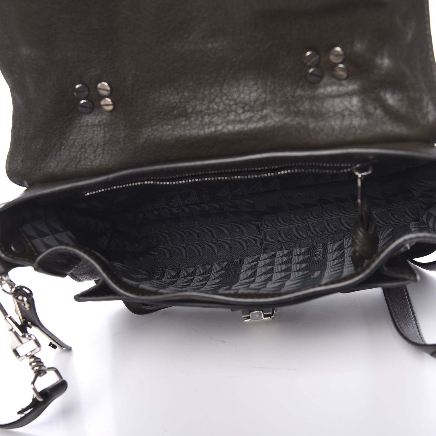 Proenza Schouler Lambskin Tiny PS1 Satchel Military 4 of 15