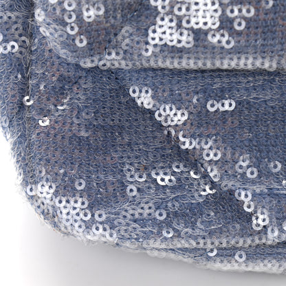 Chanel Sequin Quilted Medium Chanel 19 Flap Light Blue 11 of 14