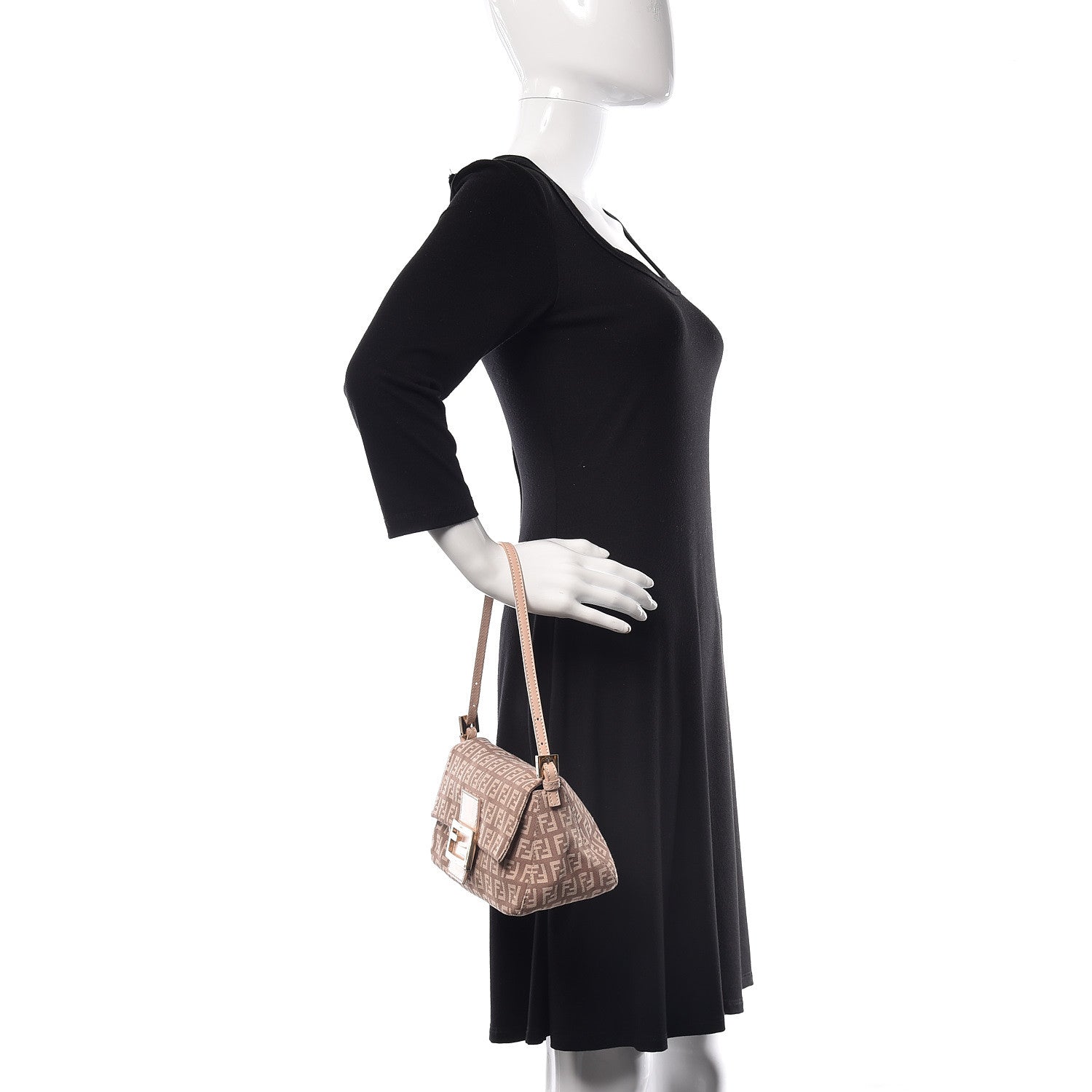 Fendi Zucchino Vitello Mini Mama Baguette Cipria Teint Cipria 3 of 10