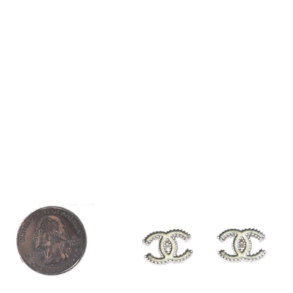 Chanel Enamel CC Earrings Light Green 2 of 4