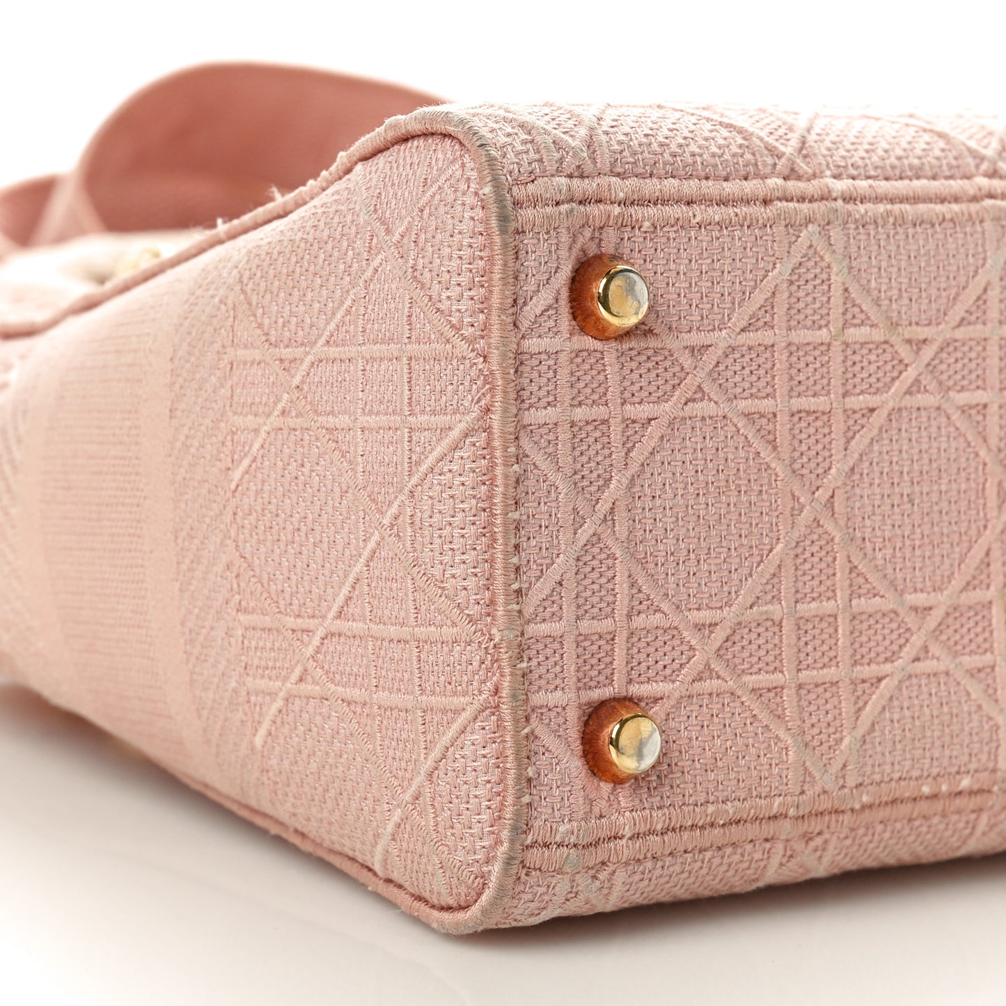 Canvas Embroidered Cannage Medium Lady D-Lite Pink